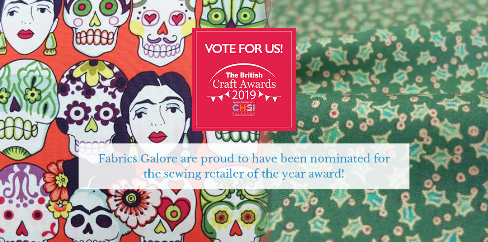 Fabrics Galore nominated for Sewing Retailer of the Year Award!