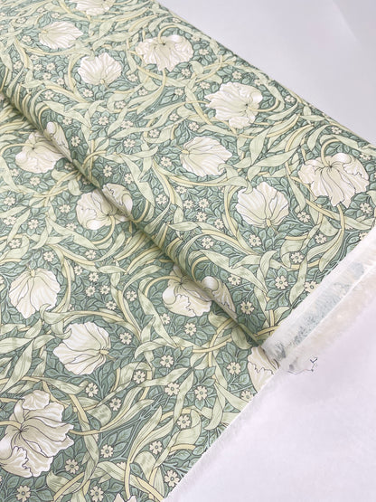 Dressmaking Floral Cotton Lawn - Green - Rosemary