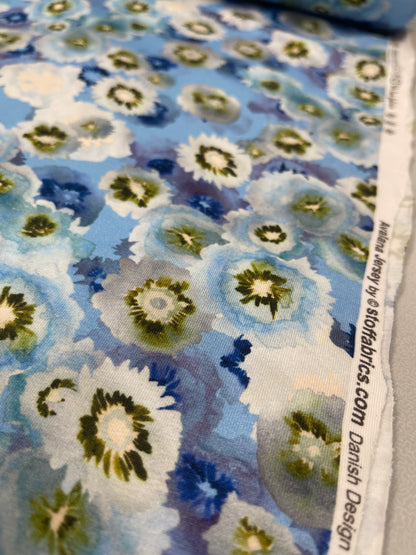 Cotton Elastane Jersey - Watercolour Flower