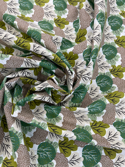 110CM REMNANT Great Value - Wide Width Floral Cotton - Green - Trees