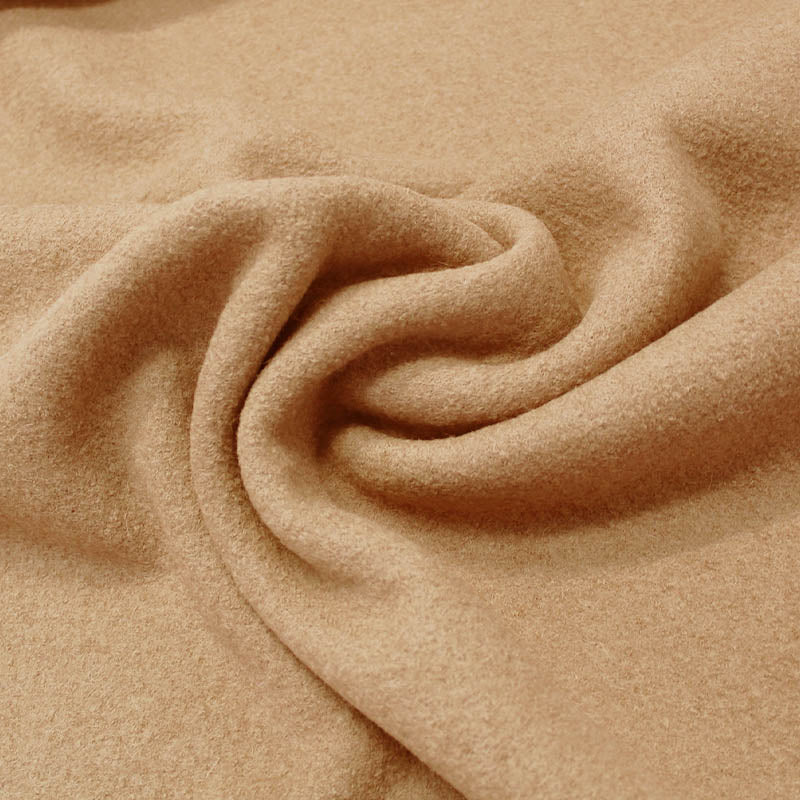 100% Virgin Wool  Camel Boiled Wool Fabric