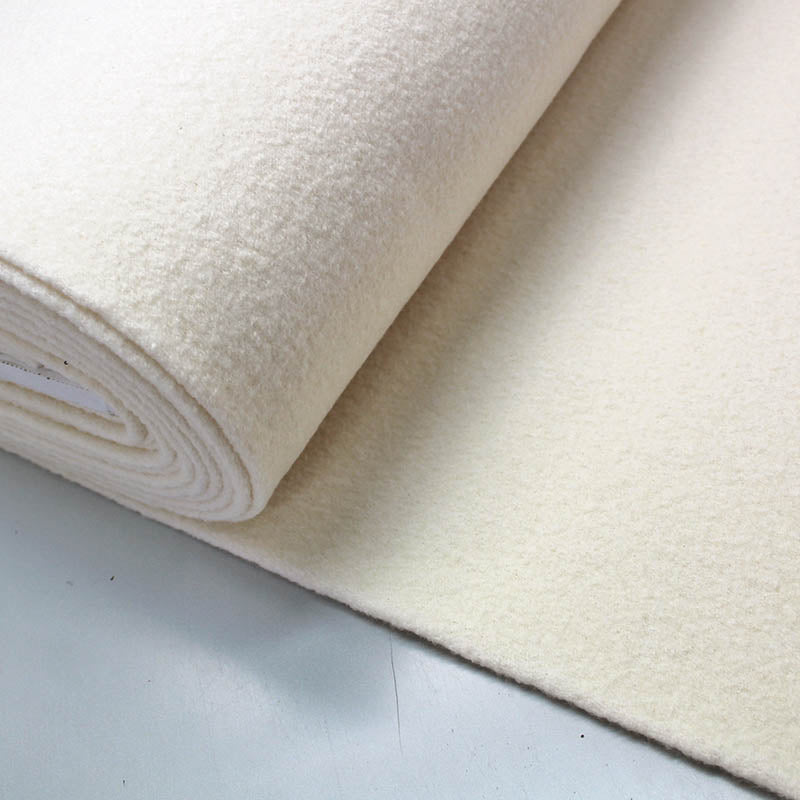 100% Virgin Wool  Cream Boiled Wool Fabric