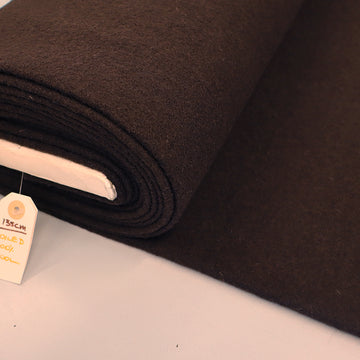 100% Boiled Wool - Dark Brown