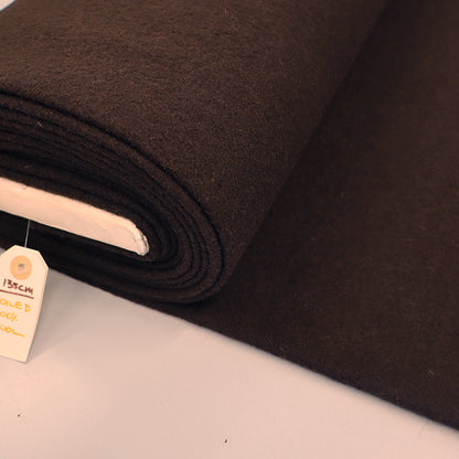 100% Boiled Wool - Dark Brown