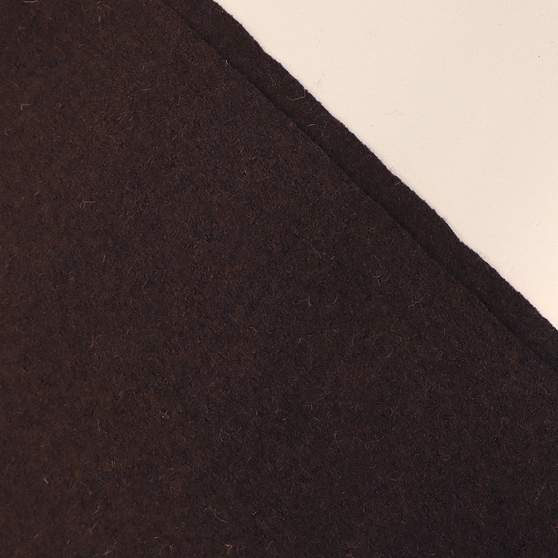 100% Boiled Wool - Dark Brown