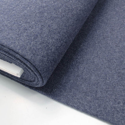 100% Virgin Wool  Denim Blue Boiled Wool Fabric