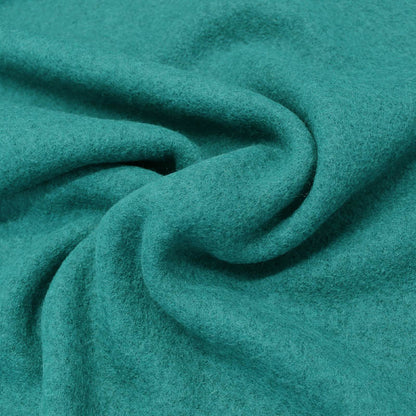 100% Virgin Wool Peacock Blue Green Boiled Wool Fabric