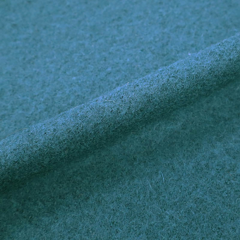100% Wool Petrol Blue Boiled Wool Fabric