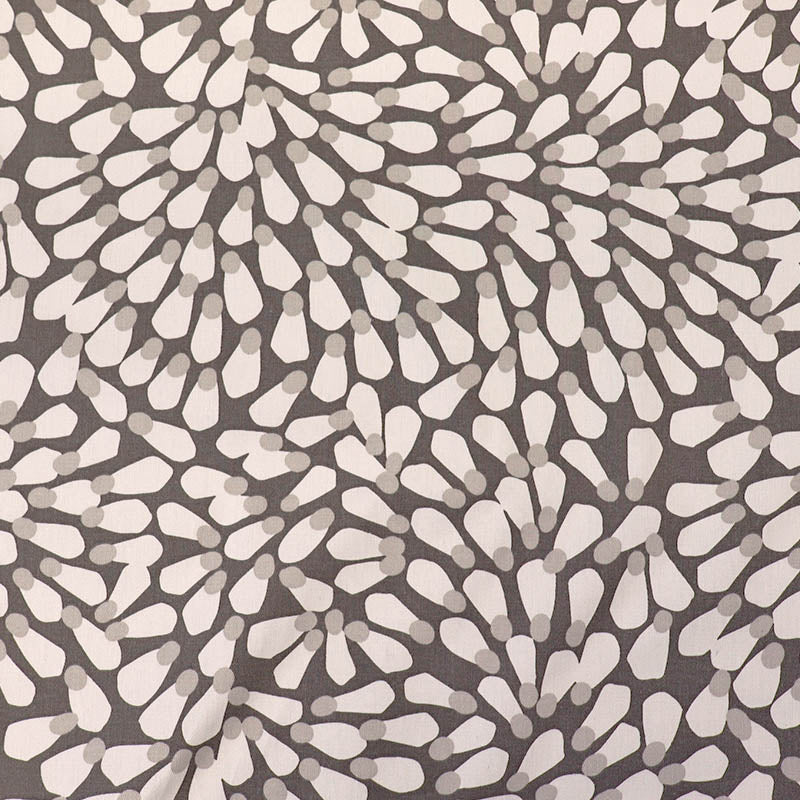 100% Cotton Grey Cotton Fabric - Sycamore Seed Print