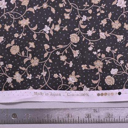 100% Cotton - Made in Japan - Black - Bramble Rose