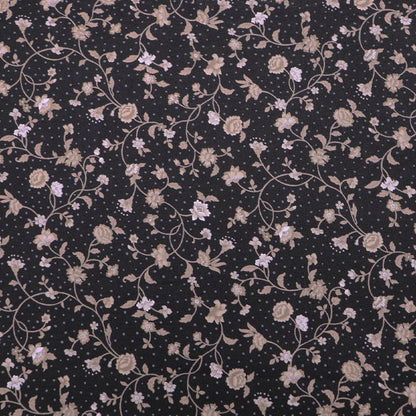 100% Cotton - Made in Japan - Black - Bramble Rose