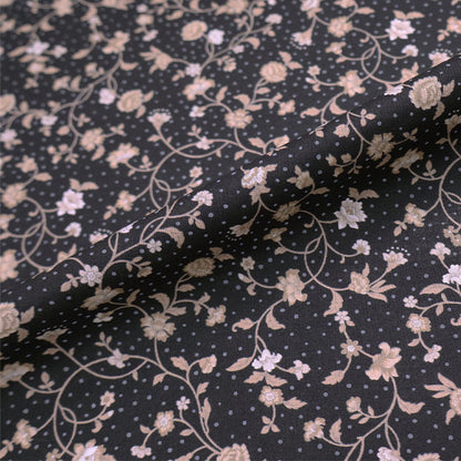 100% Cotton - Made in Japan - Black - Bramble Rose