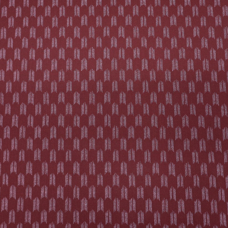 100% Cotton Red Japanese Cotton Fabric - Geometric Print in White