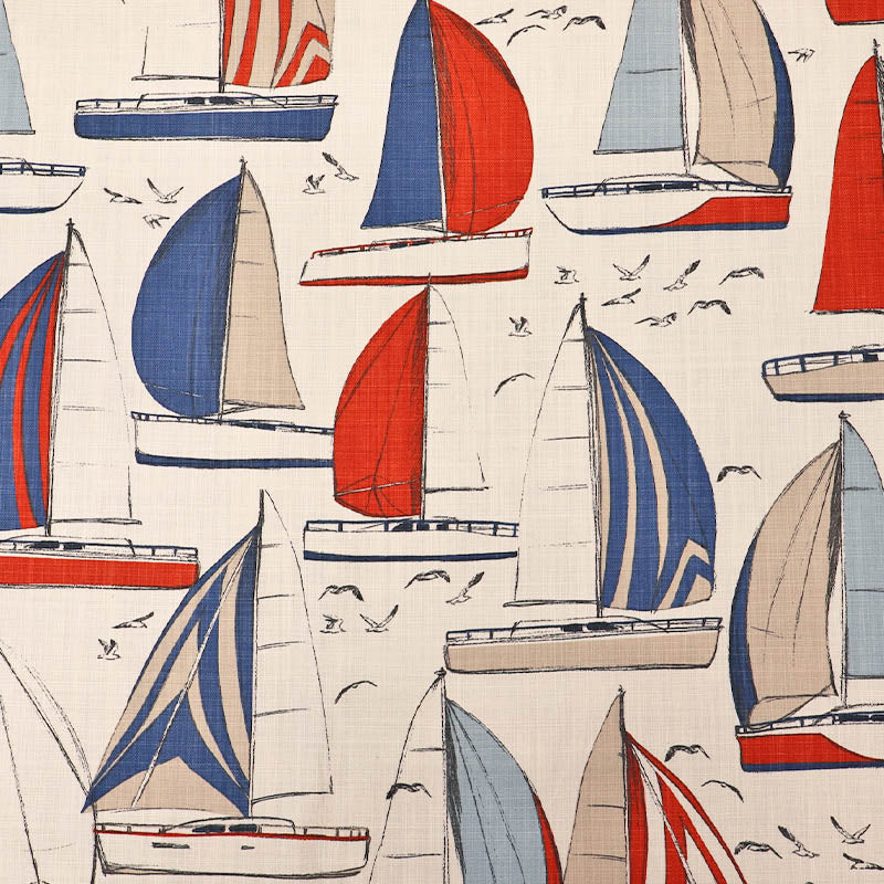 100% Cotton Boat Print Nautical Fabric