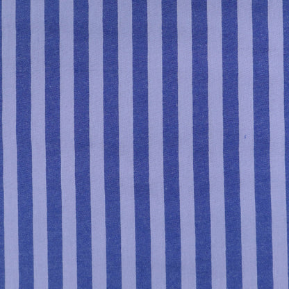 100% Cotton YARN DYED Blue Striped Cotton Fabric with stripes of dark and pale blue