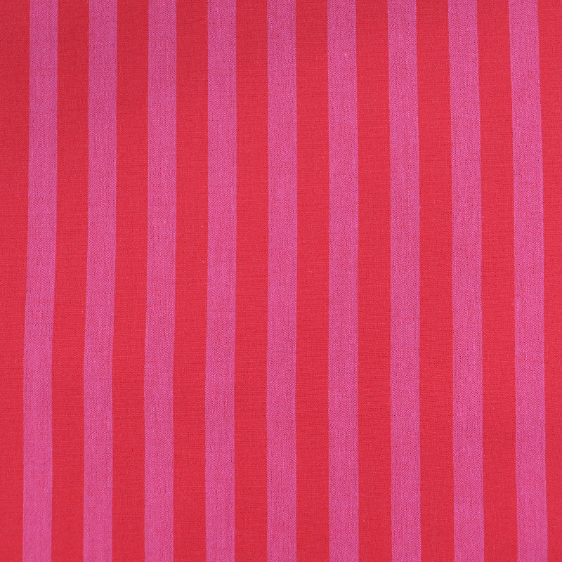 100% Cotton Yarn Dyed Pink and Red Striped Cotton Fabric