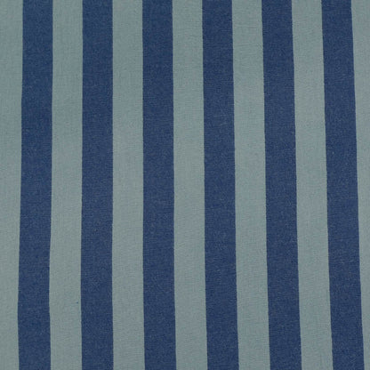 100% Cotton - Yarn Dyed - 2.3cm Stripe - Dusky and Dark Blue