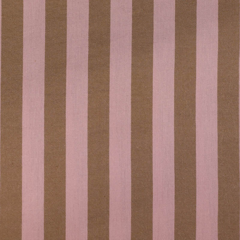 100% Cotton - Yarn Dyed - 2.3cm Stripe - Putty Pink and Taupe