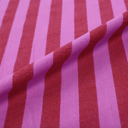 100% Cotton - Yarn Dyed - 2.3cm Stripe - Red and Magenta Pink