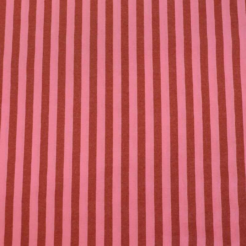 100% Cotton Pink and Red Striped Yarn Dyed Cotton Fabric