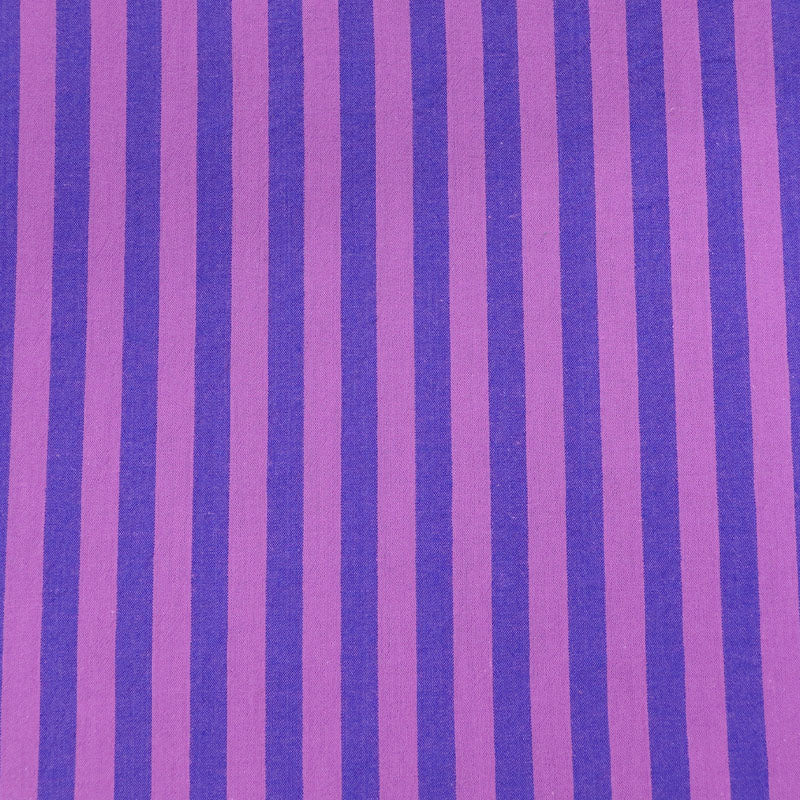 100% Cotton Yarn Dyed Blue and Purple Striped Cotton Fabric