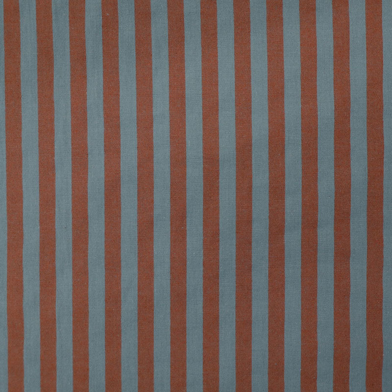 100% Cotton - Yarn Dyed - Stripe - Petrol and Brown