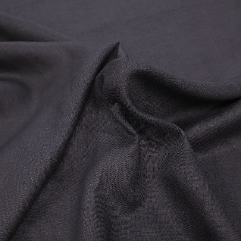 100% linen black dressmaking linen fabric
