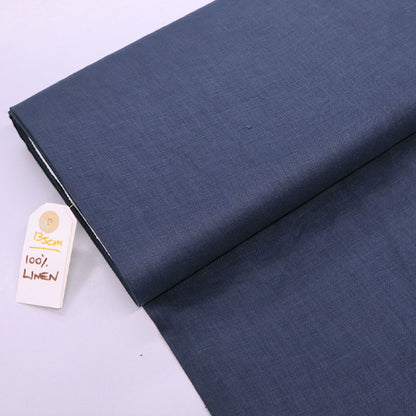 100% Linen Navy Blue dressmaking Linen Fabric