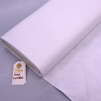 100% Linen Pure White Dressmaking Linen Fabric