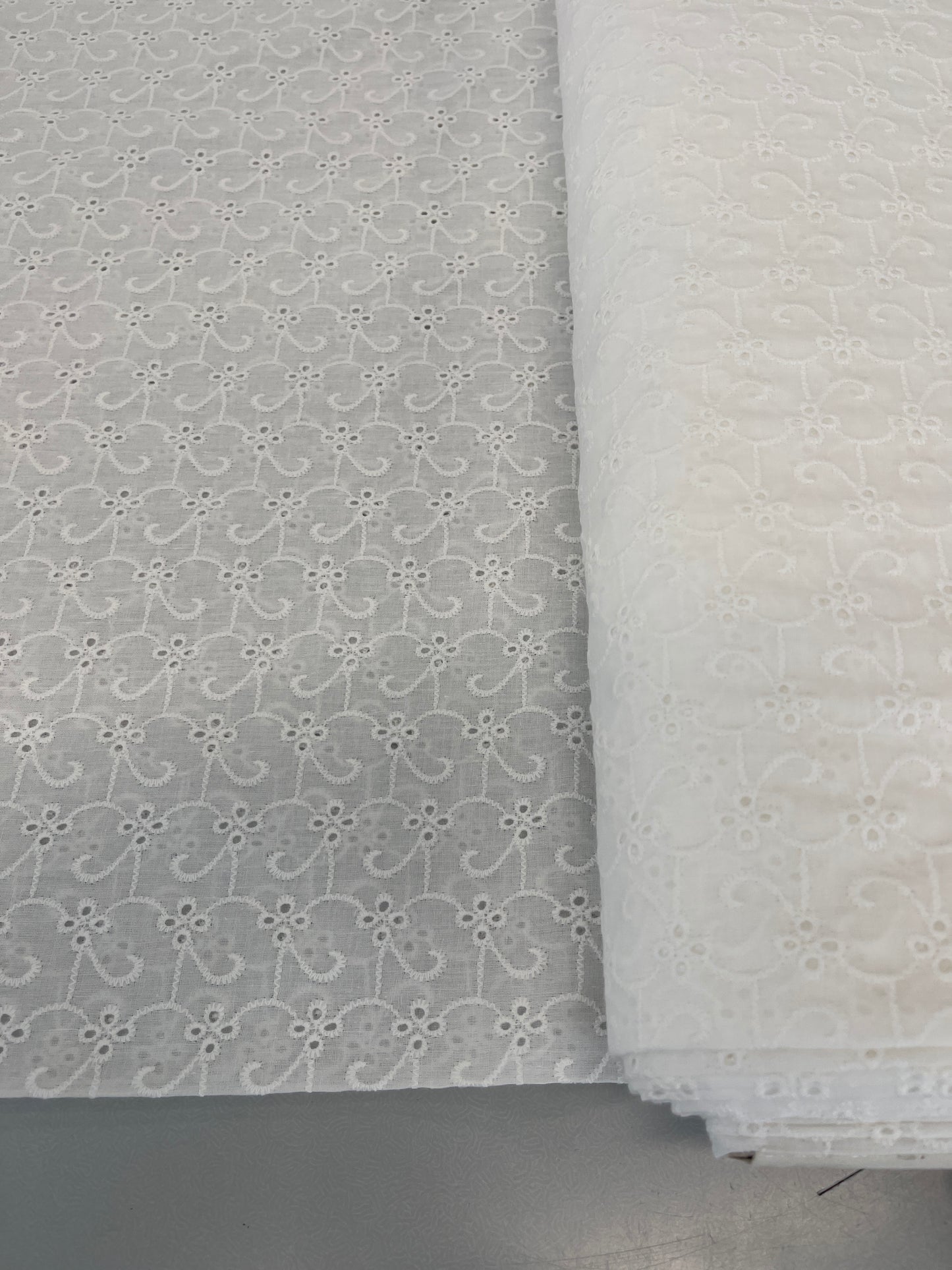 Cotton Broderie Anglaise - White - Sun Daze