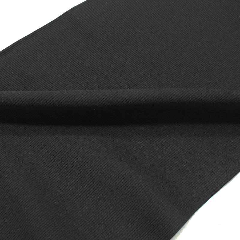 1x1 Circular Cotton Elastane Ribbing Fabric | Black – Fabrics Galore