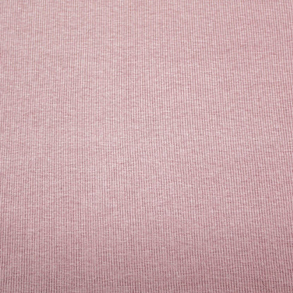 95% Cotton 5% Elastane   Pink Ribbing Fabric 
