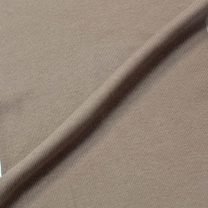 95% Cotton 5% Elastane   Taupe Ribbing Fabric 