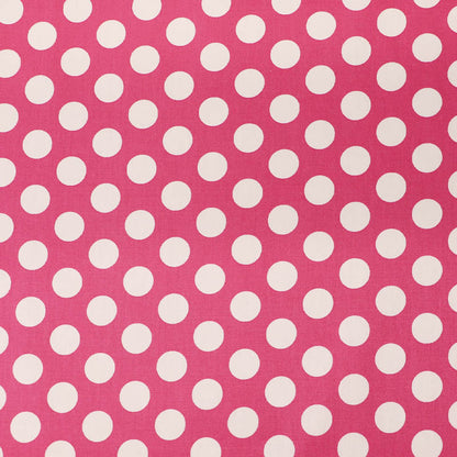2cm Polka Dot Cotton - BRIGHT Pink