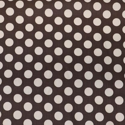 2cm Polka Dot Cotton - Brown