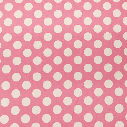 2cm Polka Dot Cotton - Pale Pink