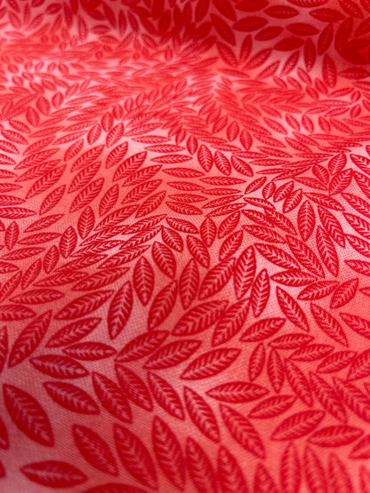 Quilting Cotton - Coral Leaf