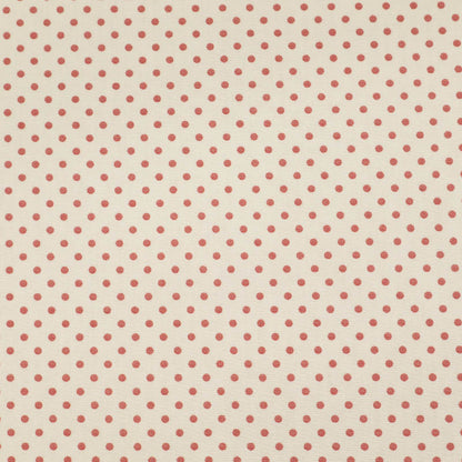 3mm Polka Dot Cotton - Cream with Pink