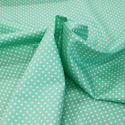 3mm Polka Dot Cotton - Mint Green
