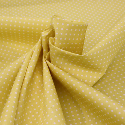 3mm Polka Dot Cotton - Pastel Yellow