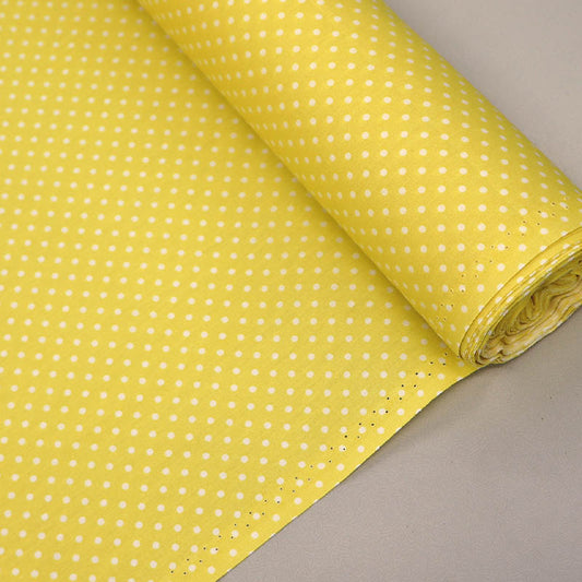 3mm Polka Dot Cotton - Pastel Yellow