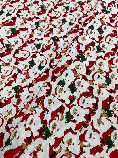 Cream Christmas Craft Cotton - Happy Father Christmas