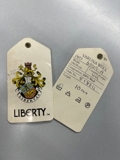 100% Wool Vintage Deadstock Liberty Varuna Wool Red Floral Fabric