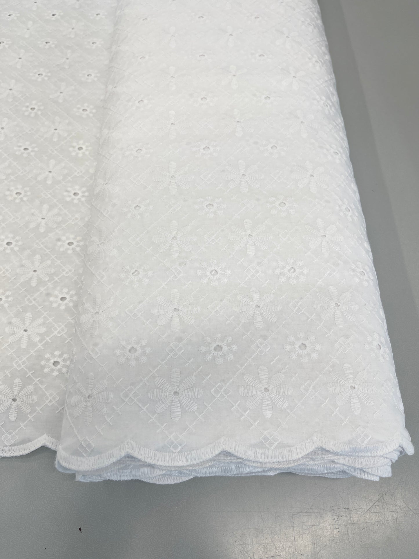 Cotton Broderie Anglaise - White