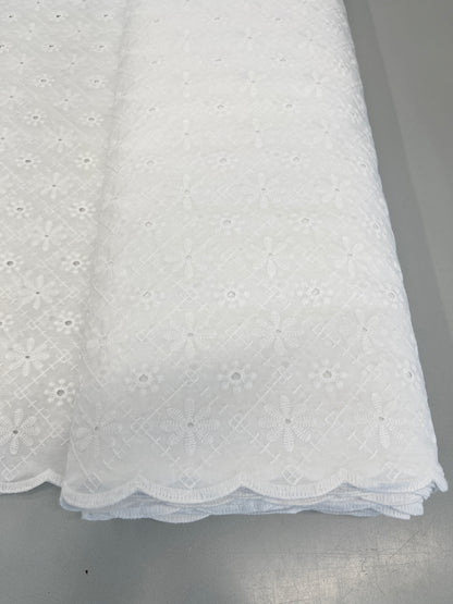 Cotton Broderie Anglaise - White