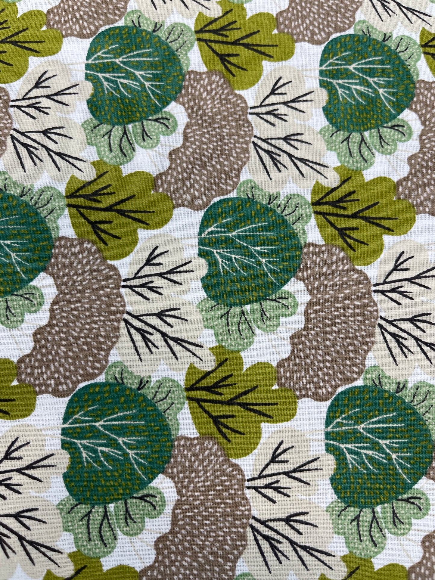 110CM REMNANT Great Value - Wide Width Floral Cotton - Green - Trees