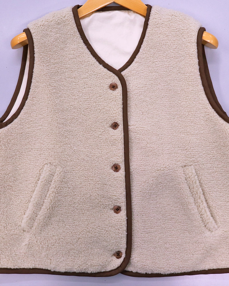 Dressmaking Sherpa Fleece - Oaty