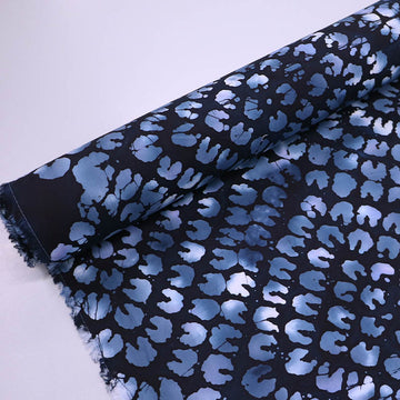 100% Cotton Navy Blue and Lighter Blue Batik Fabric