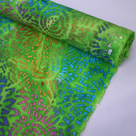 Batik Cotton - Lime Green