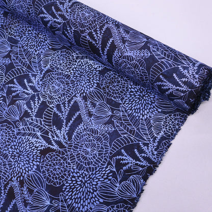 Batik Cotton - Strawberry Fields Forever - Navy